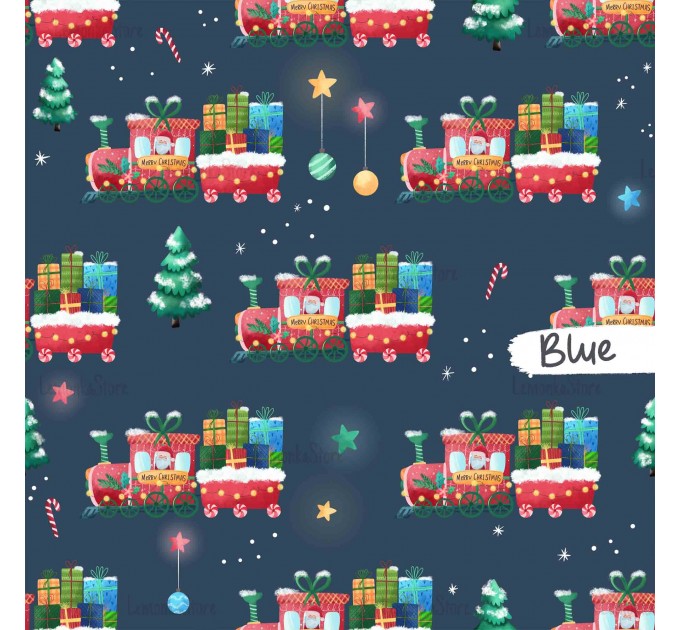 Santa train - Blue