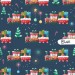 Santa train - Blue