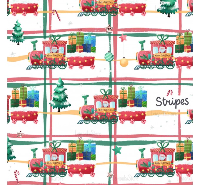 Santa train - Stripes