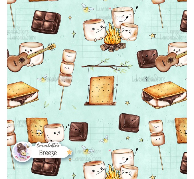 Smores exclusive seamless pattern - Breeze