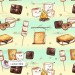 Smores exclusive seamless pattern - Lemon-Mint