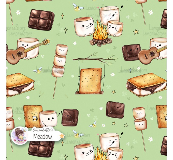 Smores exclusive seamless pattern - Meadow