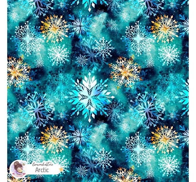 Snowflakes exclusive seamless pattern - Arctic
