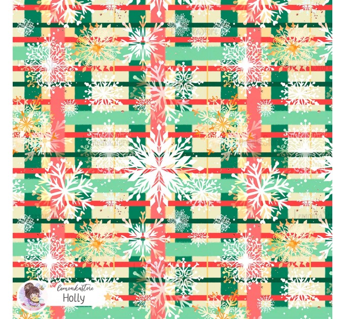 Snowflakes exclusive seamless pattern - Holly