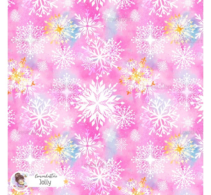 Snowflakes exclusive seamless pattern - Jolly
