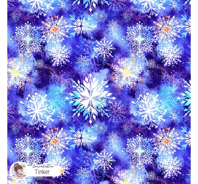Snowflakes exclusive seamless pattern - Tinker