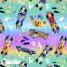 Spooky Skateboard exclusive seamless pattern - Play
