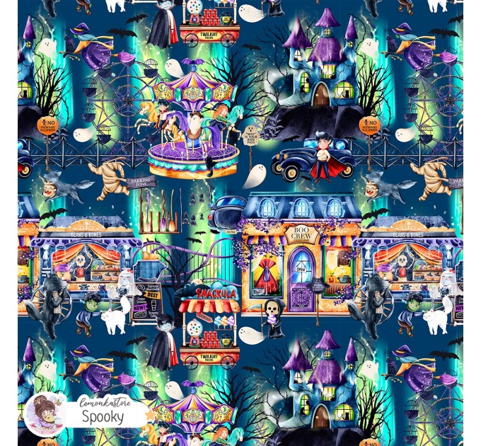 Spooky Carnival exclusive seamless pattern - Spooky