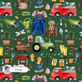 Spring Garden (Boyish) exclusive seamless pattern - Forest