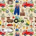 Spring Garden (Boyish) exclusive seamless pattern - Grid