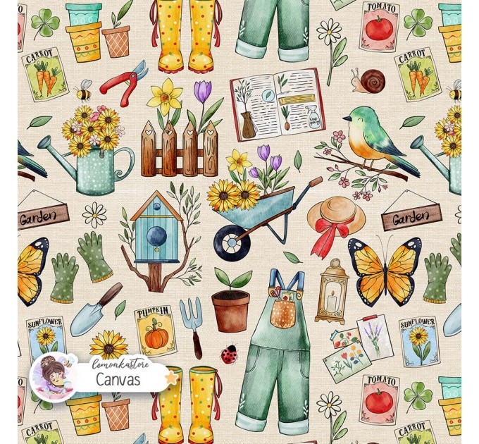 Spring Garden exclusive seamless pattern - Canvas