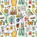 Spring Garden exclusive seamless pattern - Fairy