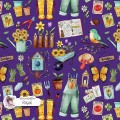 Spring Garden exclusive seamless pattern - Royal