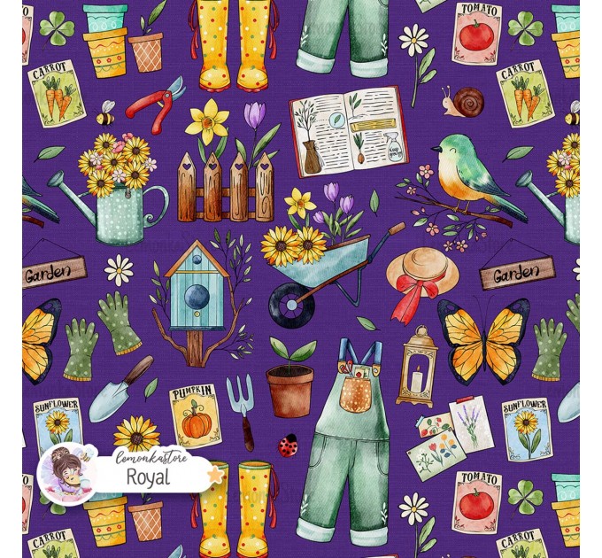 Spring Garden exclusive seamless pattern - Royal
