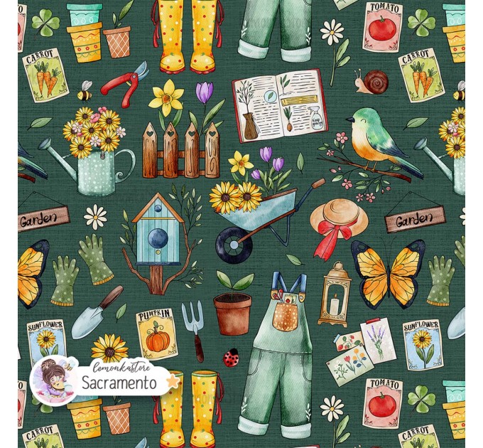 Spring Garden exclusive seamless pattern - Sacramento