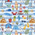 Summer Vibe (Boyish) exclusive seamless pattern - Nautical