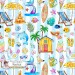 Summer Vibe (Girly) exclusive seamless pattern - Nautical