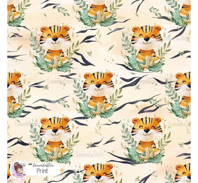 Tiger seamless pattern - Print [Exclusive colourway]