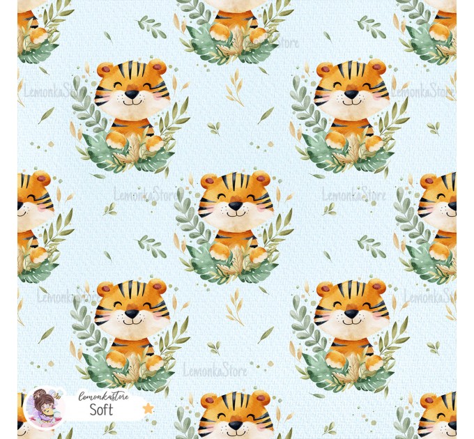 Tiger seamless pattern - Soft [Exclusive colourway]