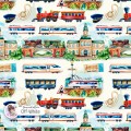Trains exclusive seamless pattern - Off-White