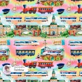 Trains exclusive seamless pattern - Rainbow