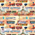 Trains exclusive seamless pattern - Sunset