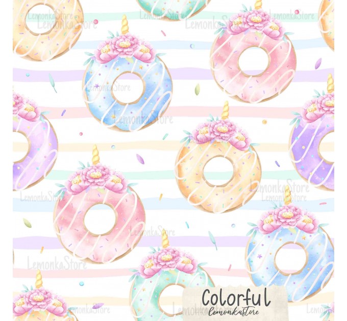 Unicorn Donuts - Colorful