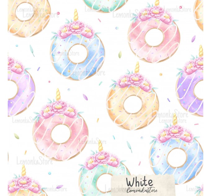 Unicorn Donuts - White