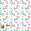 Unicorn Mermaid exclusive seamless pattern - White
