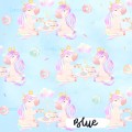 Unicorns Tea Party exclusive seamless pattern - Blue
