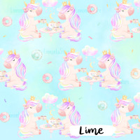 Unicorns Tea Party - Lime