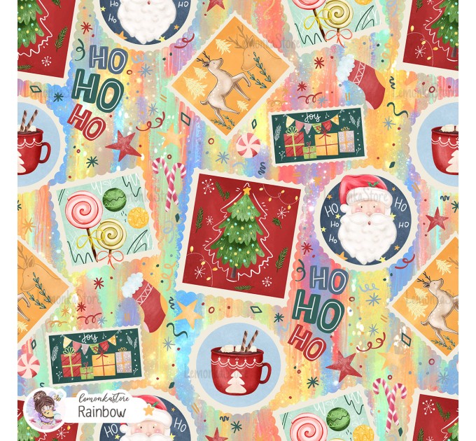 Whimsical Postmarks exclusive seamless pattern