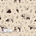 Woodland Celestials Linart seamless pattern design - Neutral