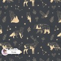 Woodland Celestials Linart seamless pattern design - Stone