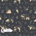 Woodland Celestials Linart seamless pattern design - Stone