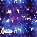 Woodland Celestials Linart seamless pattern design - Universe