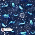 Woodland Celestial exclusive seamless pattern - Steel