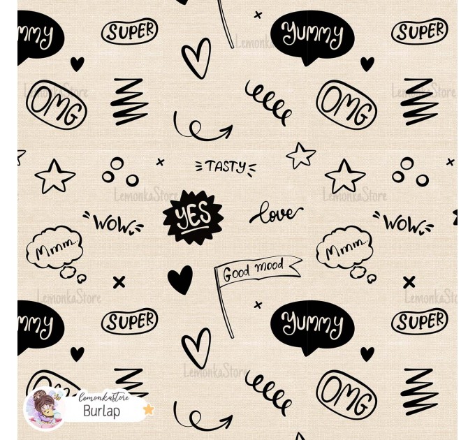 Yummy exclusive [Coordinate] seamless pattern - Burlap