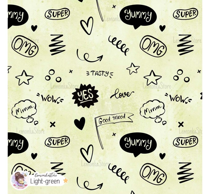 Yummy exclusive [Coordinate] seamless pattern - Light-green