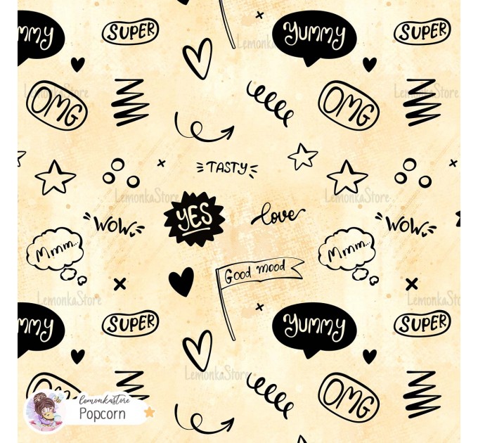 Yummy exclusive [Coordinate] seamless pattern - Popcorn