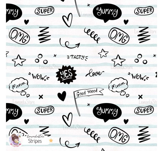 Yummy exclusive [Coordinate] seamless pattern - Stripes