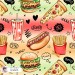 Yummy Phrases exclusive seamless pattern - Gradient