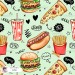 Yummy Phrases exclusive seamless pattern - Lime