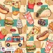 Yummy exclusive seamless pattern - Checkered