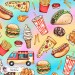 Yummy exclusive seamless pattern - Rainbow