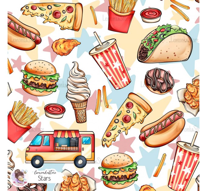 Yummy exclusive seamless pattern - Stars