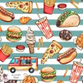 Yummy exclusive seamless pattern - Steel