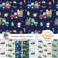 Christmas Tractors Seamless patterns [Non-Exclusive]  9 in 1