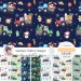 Christmas Tractors Seamless patterns [Non-Exclusive]  9 in 1