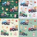 Christmas Tractors Seamless patterns [Non-Exclusive]  9 in 1